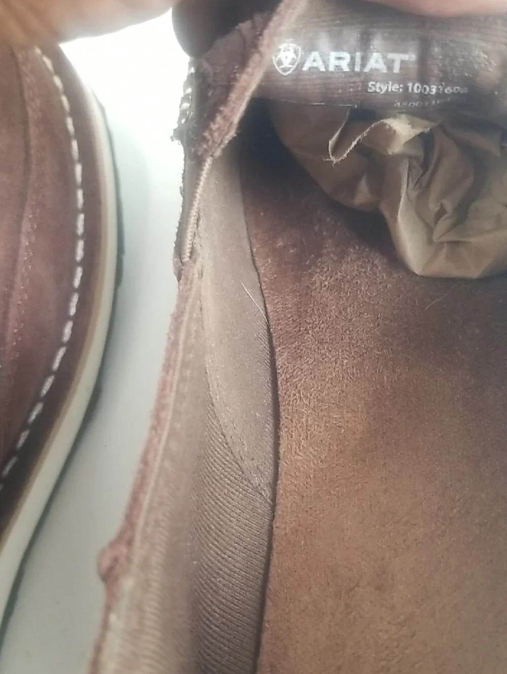 Ariat Brown Embossed Leather Slip-On Loafers